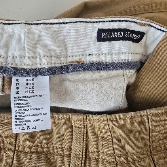 American Eagle Relaxed Straight Jeans Men's 30 x 27 (tag 28 x 30) Tan - Picture 4 of 16
